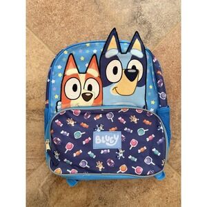Bluey Kids' 14" Backpack Bluey & Bingo Candy Patterned Front NWT
